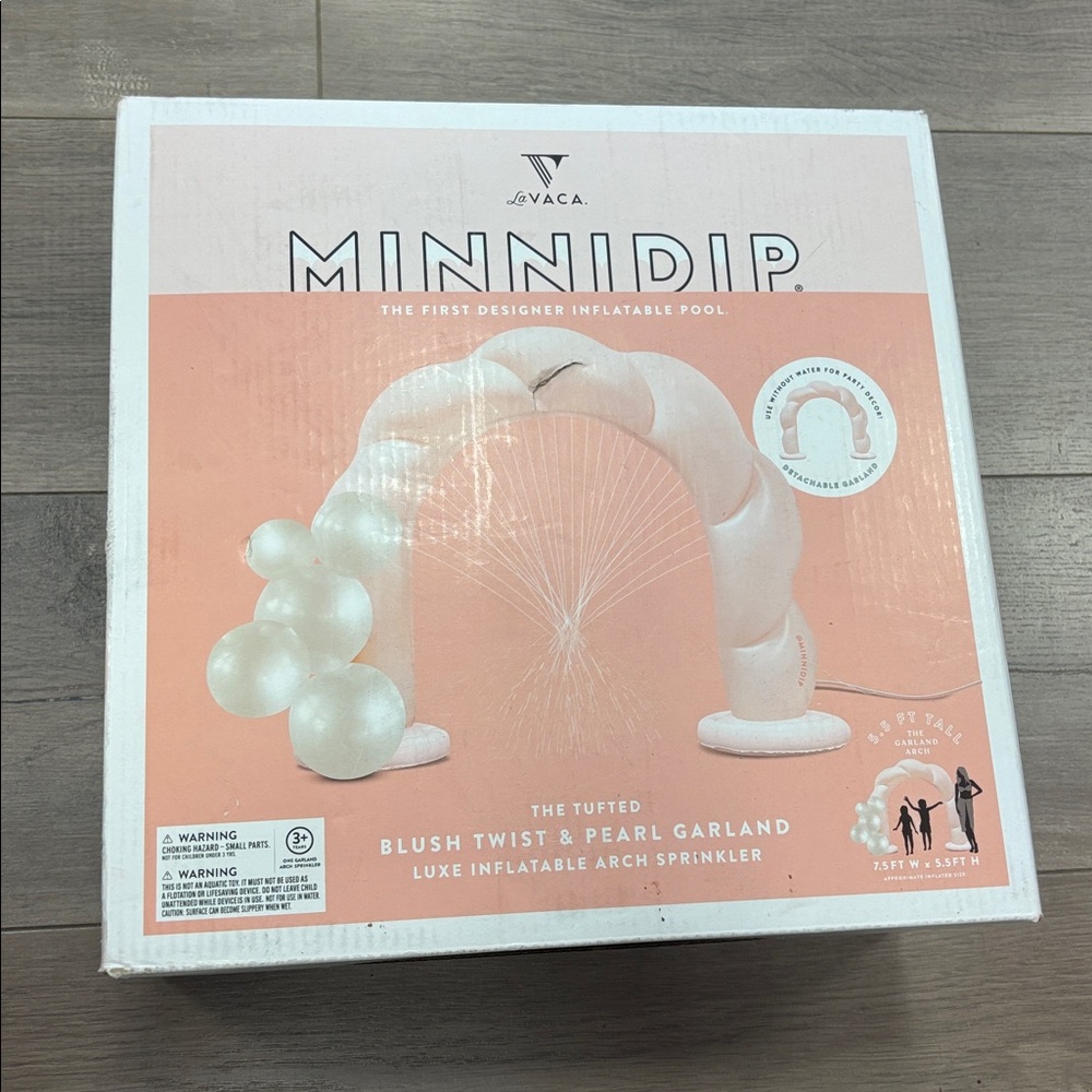 Blush Twist & Pearl Garland Inflatable Arch Sprinkler